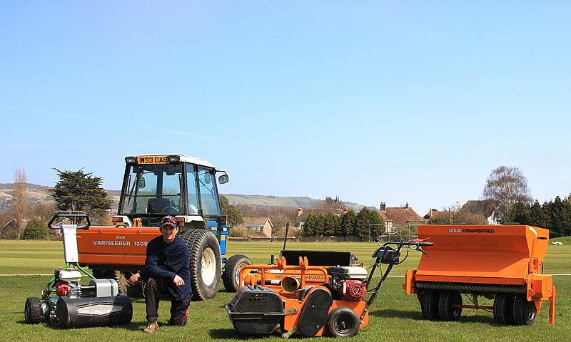 Article - The-Dennis-cricket-mower-is-complemented-by-three-SISIS-machines-Rotorake-TM1000-Powaspred-and-Variseeder-1300